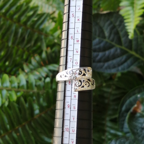Y2K Sterling Silver Filigree Wrap Ring - Picture 5 of 10
